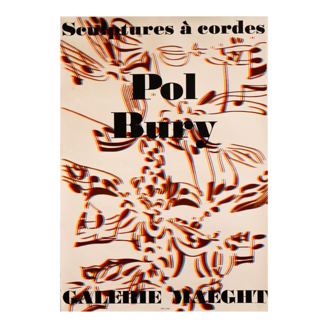1974 French Exhibition Poster, Pol Bury at Galerie Maeght For Sale