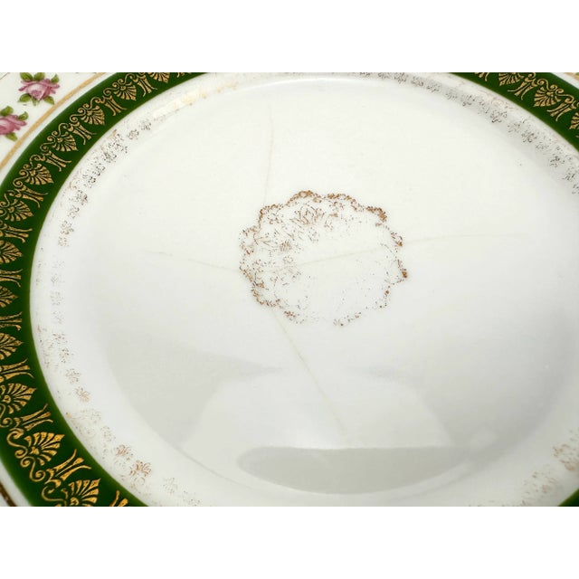 1930s Antique Rose Austria Gold Pattern Plates, Set of 5 For Sale - Image 11 of 12