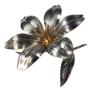 Vintage Metal Flower Ashtray S.Agudo 60's For Sale