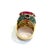 Red Bochic “Capri” Sapphire, Green Emerlad & Red Ruby Ring Set In 18K Gold & Silver For Sale - Image 8 of 12