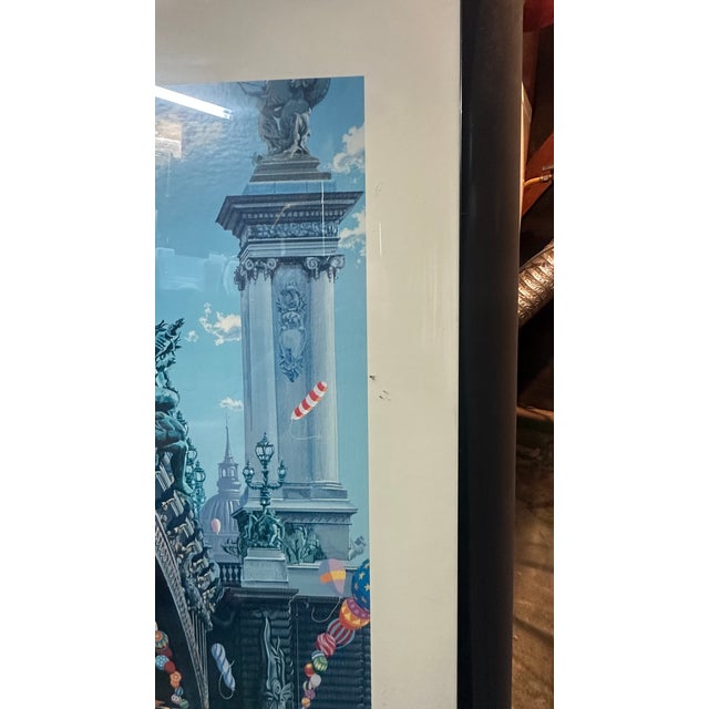 Paper 1980s Framed Hiro Yamagata "Bateau Mouche" Print For Sale - Image 7 of 11