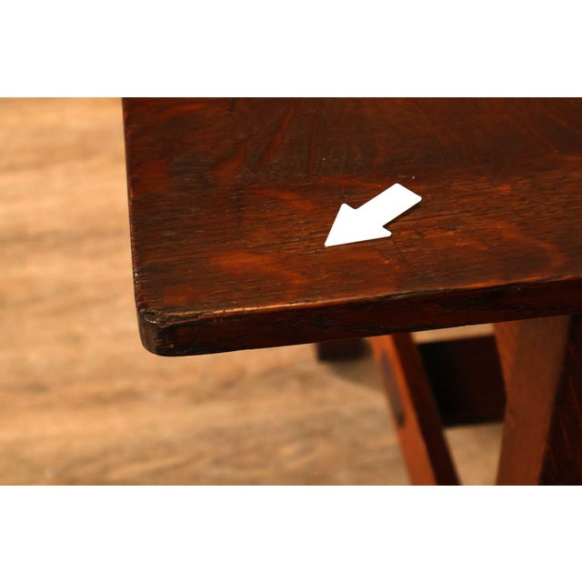 Antique L. & J.G. Stickley Mission Oak Library Table For Sale - Image 18 of 18