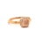Contemporary Mid 20th Century Fred of Paris Paindesure Pink Quartz & Diamond 18k Rose Gold Ring - Size 7.75 For Sale - Image 3 of 7