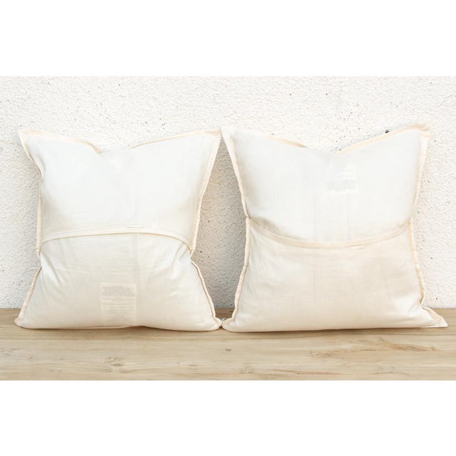 Pair of Kairi Ivory Paisley Pillow Cover For Sale In Los Angeles - Image 6 of 7