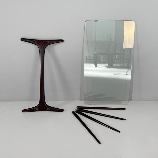 Mid-Century Modern Italian Disassemblable Coffee Table in Wood and Glass, 1950s For Sale - Image 13 of 14