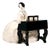 Piano Lady Crinoline at a Spinet attributed to Bertold Loeffler for Vienna Ceramics, 1913 For Sale