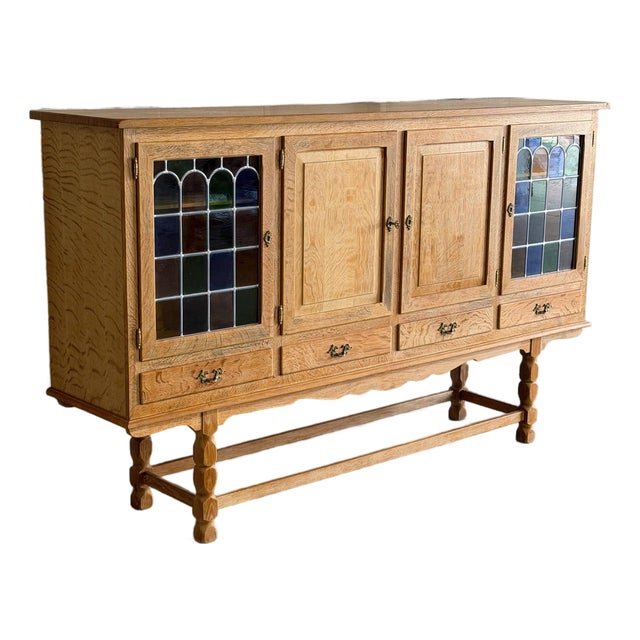 In Style of Henning Kjærnulf Oak Sideboard Сredenza 4 Drawers Denmark Mid-Century Modern 1960s For Sale