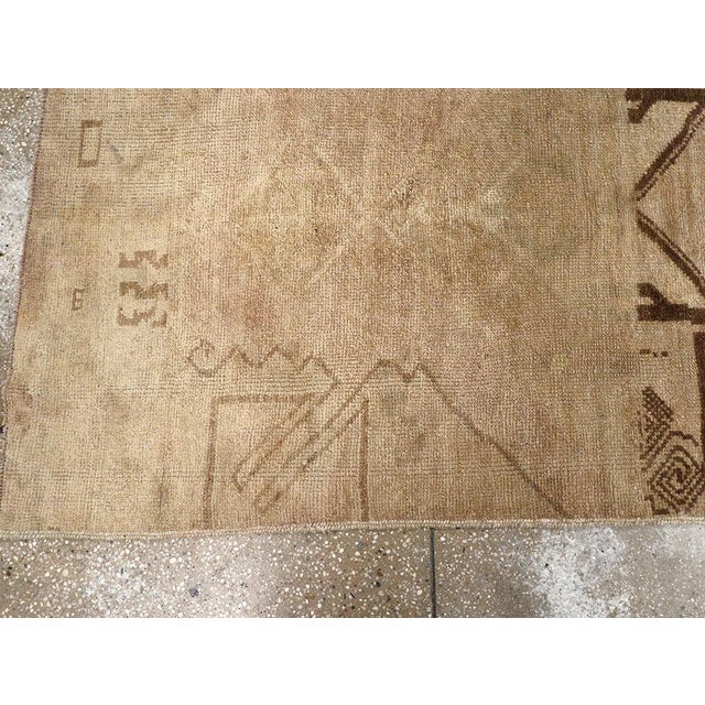 Beige Galerie Shabab Collection Mid-20th Century Turkish Anatolian Runner For Sale - Image 8 of 10