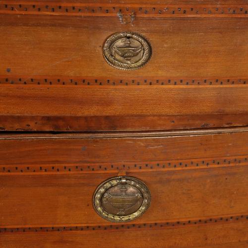 Walnut Demi-Lune Chest of Drawers For Sale - Image 6 of 11