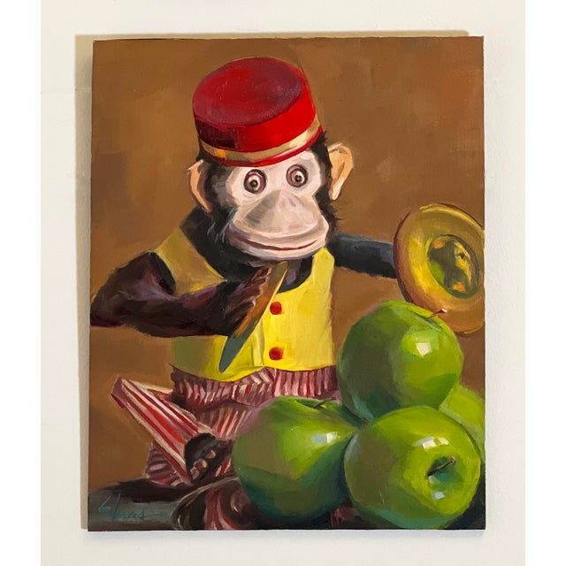 Realism "No Bananas" Realist Still Life Original Oil Painting by Stewart Lucas For Sale - Image 3 of 3
