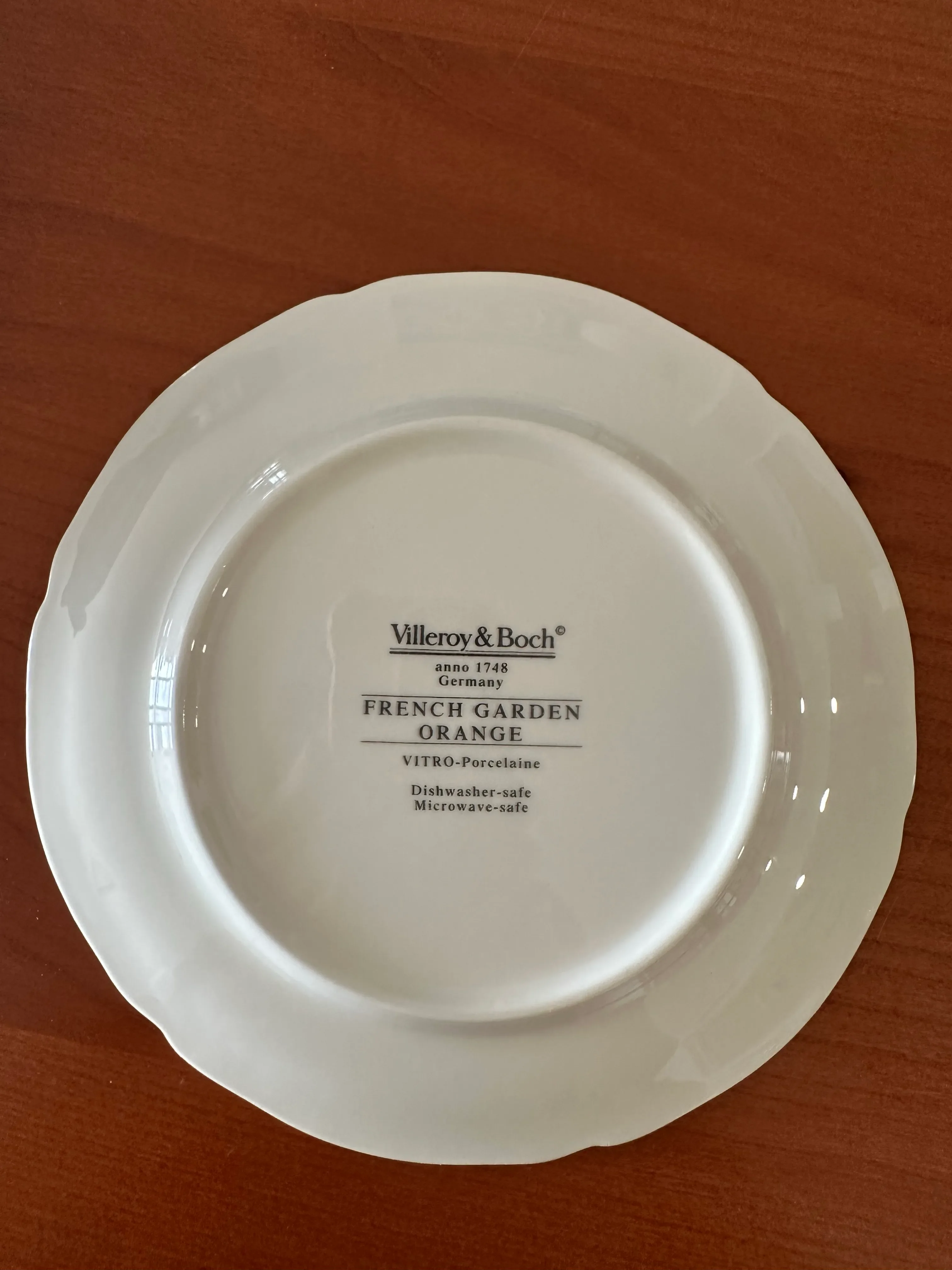 1990s Villeroy and Boch “French Garden Orange” Bread and Breakfast