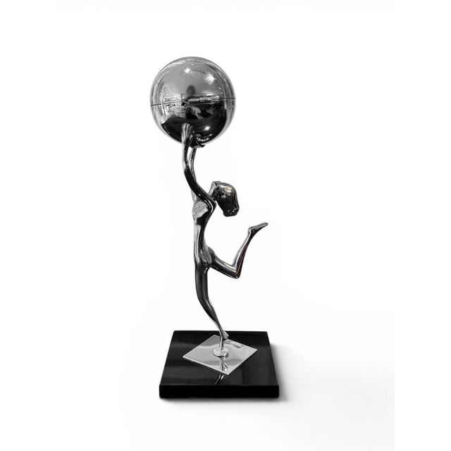 British Nude Female Lighter in Silver-Plated Chrome from DuPont, 1928 For Sale - Image 9 of 9