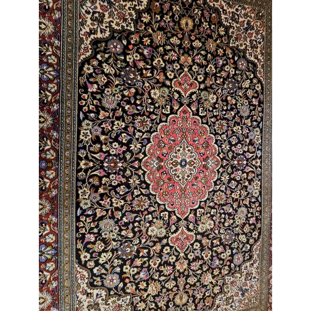 Vintage Hand-Knotted Qum Kurk Rug, 1980s For Sale - Image 10 of 13