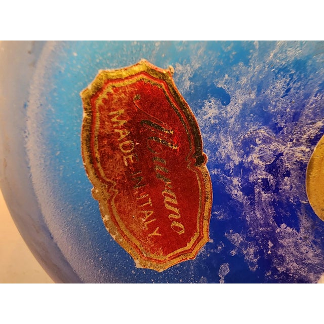 1970s Frosted Murano Glass & Silverplate Blue Bird Figurine, Signed For Sale - Image 12 of 12