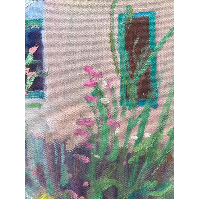 Vintage Impressionist Cottage Garden Painting, Signed by Ron McKee For Sale - Image 12 of 12