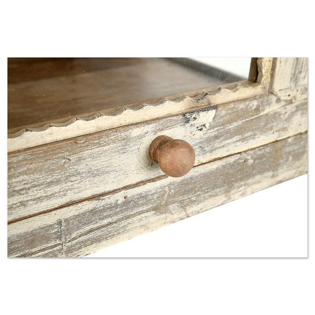 Display Cabinet in Solid Wood with White Patina For Sale - Image 3 of 5