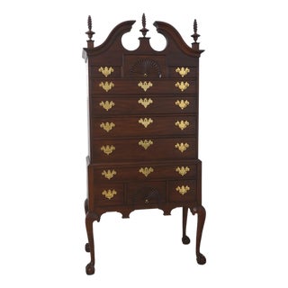 Henkel Harris Mahogany Spnea Tall Highboy For Sale