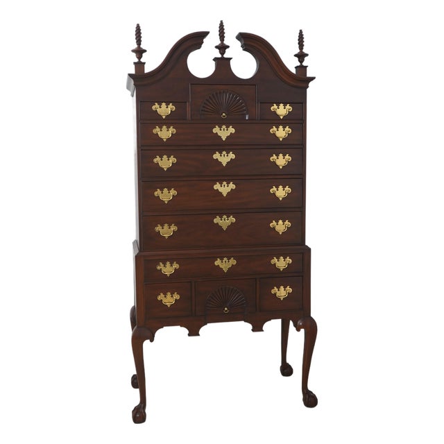 Henkel Harris Mahogany Spnea Tall Highboy For Sale
