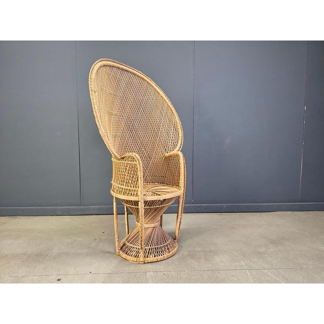 Vintage Wicker Peacock Chair, 1970s For Sale - Image 6 of 17