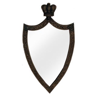Vintage Crown Topped Mirror For Sale