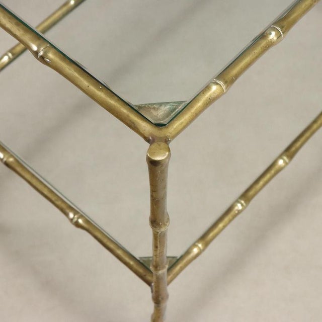 Nesting Tables with Brass Legs, Set of 2 For Sale - Image 5 of 9