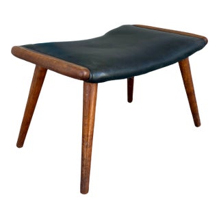 1970s Mid Century Papa Bear Ottoman Styled After Hans J. Wegner For Sale