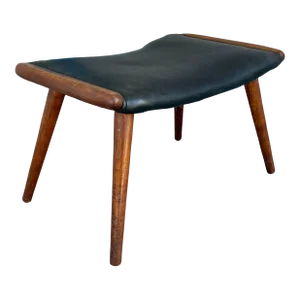 1970s Mid Century Papa Bear Ottoman Styled After Hans J. Wegner