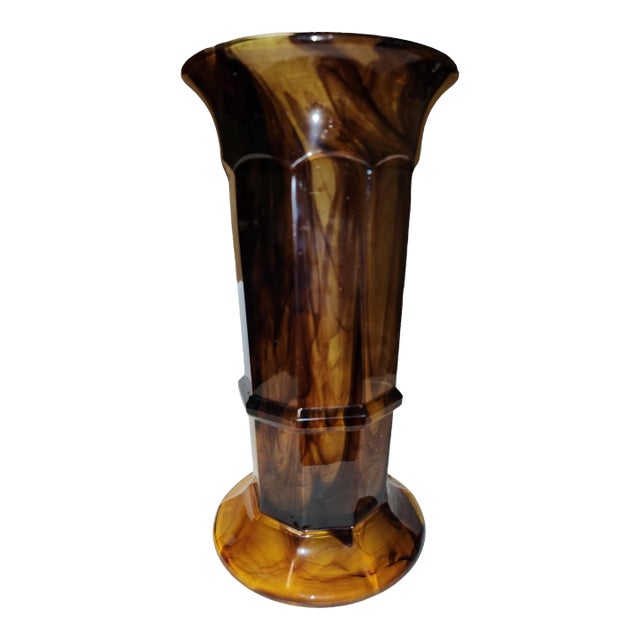 工芸品 1930's Art Deco glass vase 1930s Art Deco Glass Vase