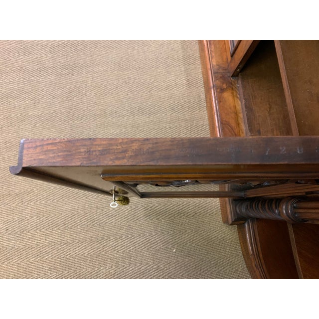 Large Victorian Burr Walnut Mirror with Chiffonier, 1855 For Sale - Image 10 of 18