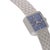Contemporary Vintage Omega Geneve Ladies 18k White Gold Blue Dial Square Mesh Bracelet Watch For Sale - Image 3 of 15