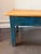 Shabby Chic English Pine Coffee Table With Blue Painted Base For Sale - Image 3 of 9