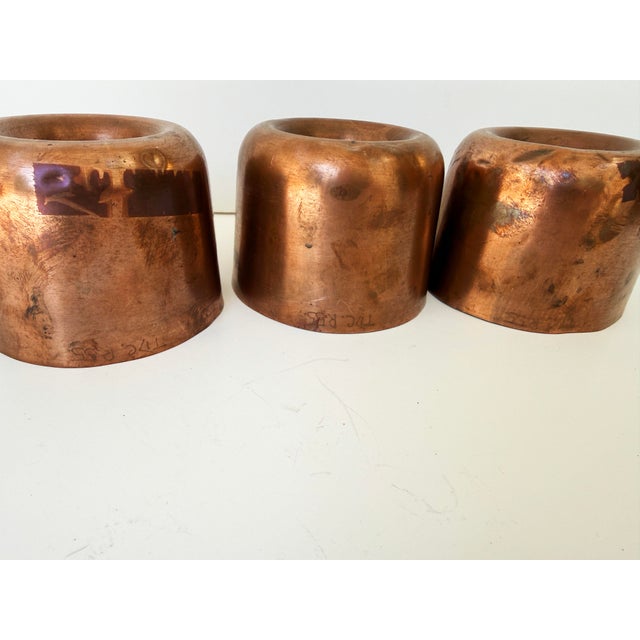 English Antique English Copper Jelly Moulds, Set of 3 For Sale - Image 3 of 5