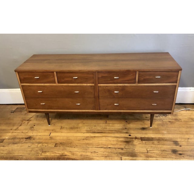 Mid Century Modern 8 Drawer Lowboy Dresser by Dixie Chairish