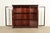 Late 19th Century R. J. Horner Style American Empire Carved Mahogany Glass Front Triple Bookcase Cabinet, Circa 1890s For Sale - Image 5 of 13