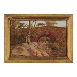 Monticello Bridge - Napa - Putah Creek Landscape by Frank Willson Judd For Sale