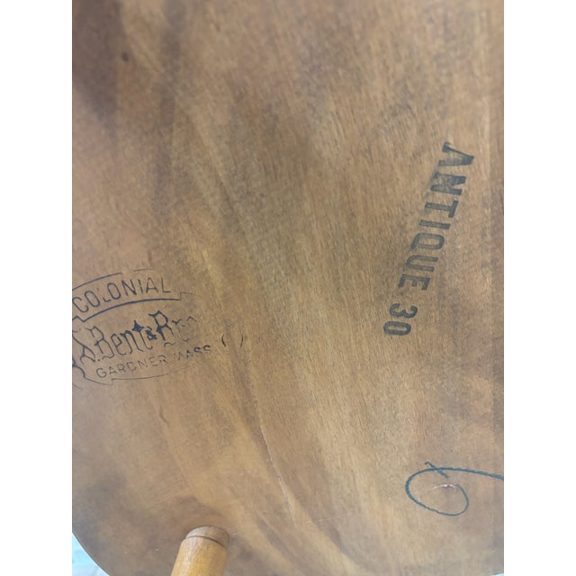 Vintage S Bent & Bros Colonial Style Maple Windsor Comb Back Pub Chairs - Pair For Sale - Image 9 of 12