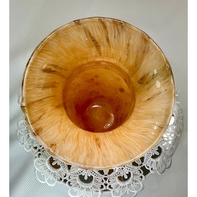 Murano Vintage Maestri Vetrai Murano Style MCM 14.5” Hand Blown Large Art Glass Vase For Sale - Image 4 of 6