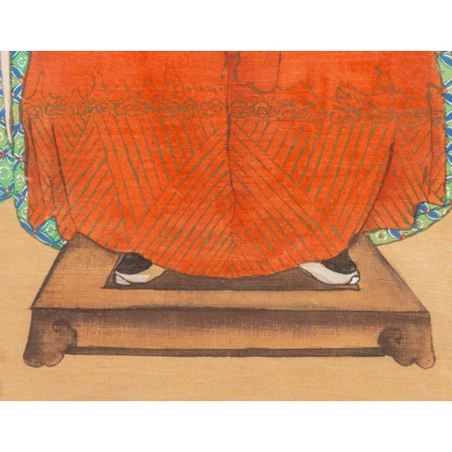 Late 19th Century Chinese Portrait of a Seated Official Gouache For Sale - Image 5 of 8