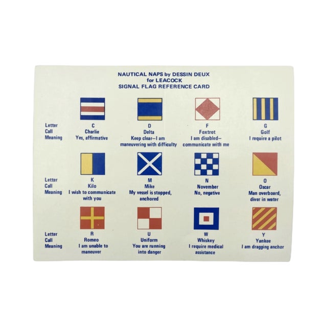 Box Set of 12 Leacock Linen Nautical Naps Cocktail Napkins For Sale - Image 11 of 12