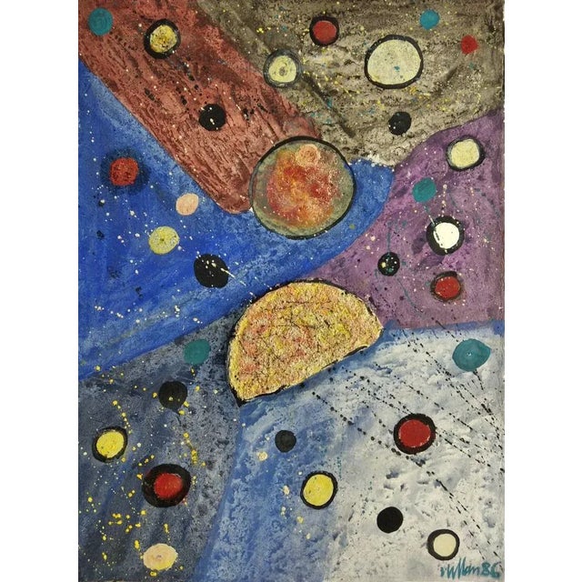 Domingo Millan, Composition, 1986, Mixed Media on Paper For Sale - Image 6 of 6