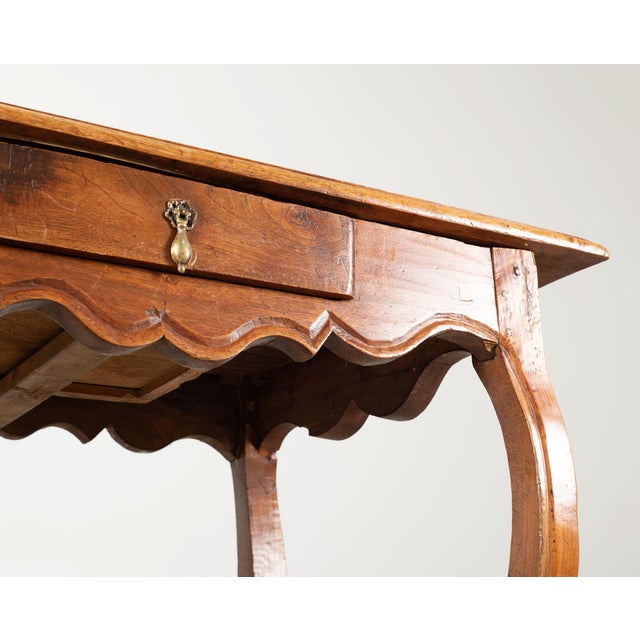 18th Century Country French Provincial Walnut Writing Desk For Sale - Image 11 of 18