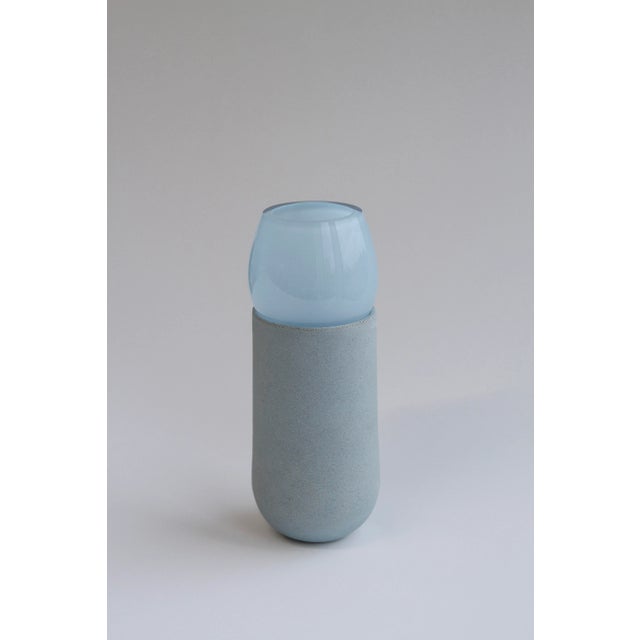 Nordic Mood Collection Medium Vase in Blue by Ekin Kayis For Sale - Image 4 of 4