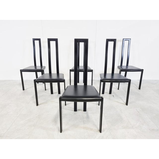 Vintage Postmodern Dining Chairs, 1980s, Set of 6 For Sale - Image 9 of 10