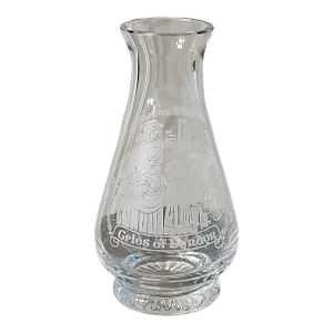 Vintage Thomas Webb Crystal Etched Cries of London Vase in Original Box
