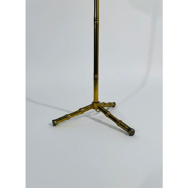 Bronze Floor Lamp with Faux Bamboo Accents from Maison Bagues, 1950 For Sale - Image 4 of 11