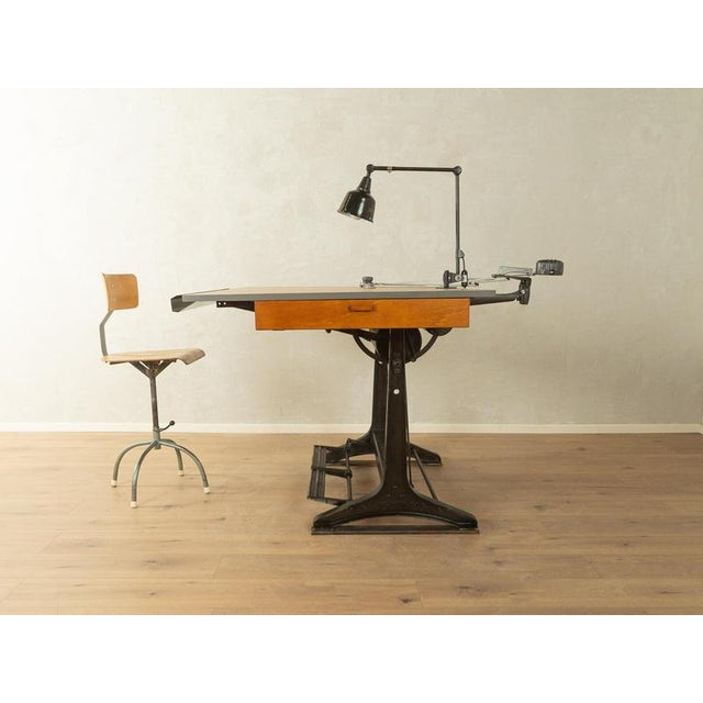 Wood Vintage Drafting Table from Kuhlmann & Nestler, 1950s For Sale - Image 7 of 18