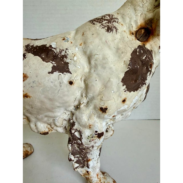 1930s Hubley Attributed Cast Iron English Setter Dog Doorstop For Sale - Image 9 of 12