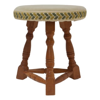 Mid-Century Danish Oak Tripod Stool, 1950s For Sale