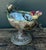 Vintage Glazed Ceramic Floral Bird Urns - A Pair For Sale - Image 11 of 12