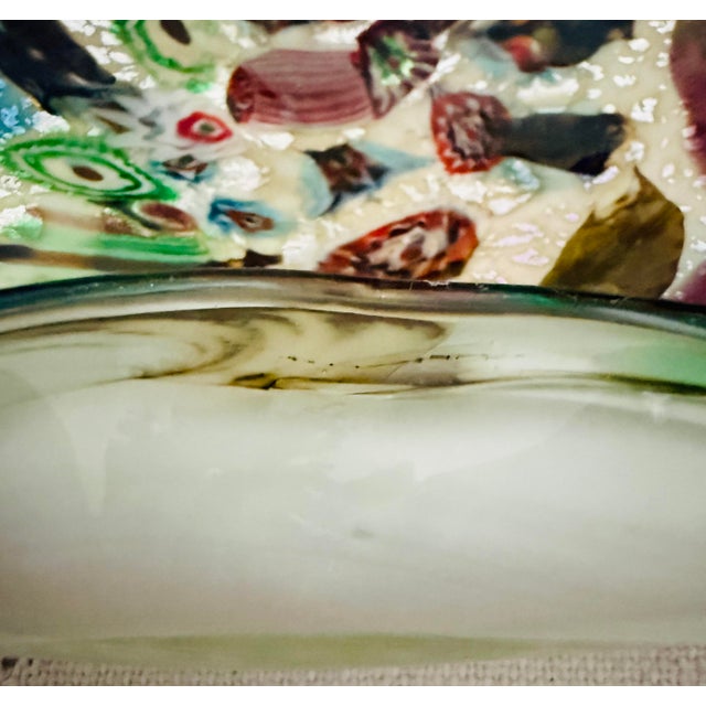 Purple Large 1950s Avem Murano "Bizantino" Tutti Frutti Glass Bowl With Silver Leaf For Sale - Image 8 of 8